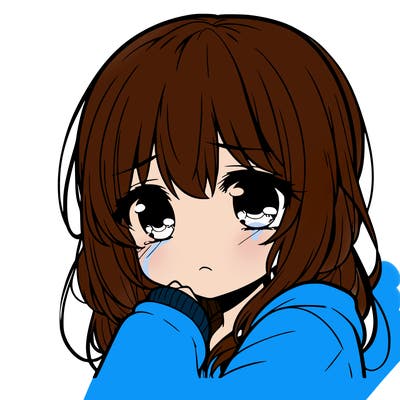 anime girl sad