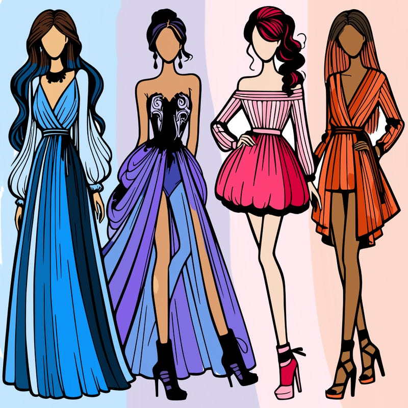 fashion models dresses