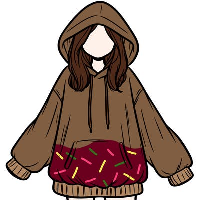 girl in oversized hoodie