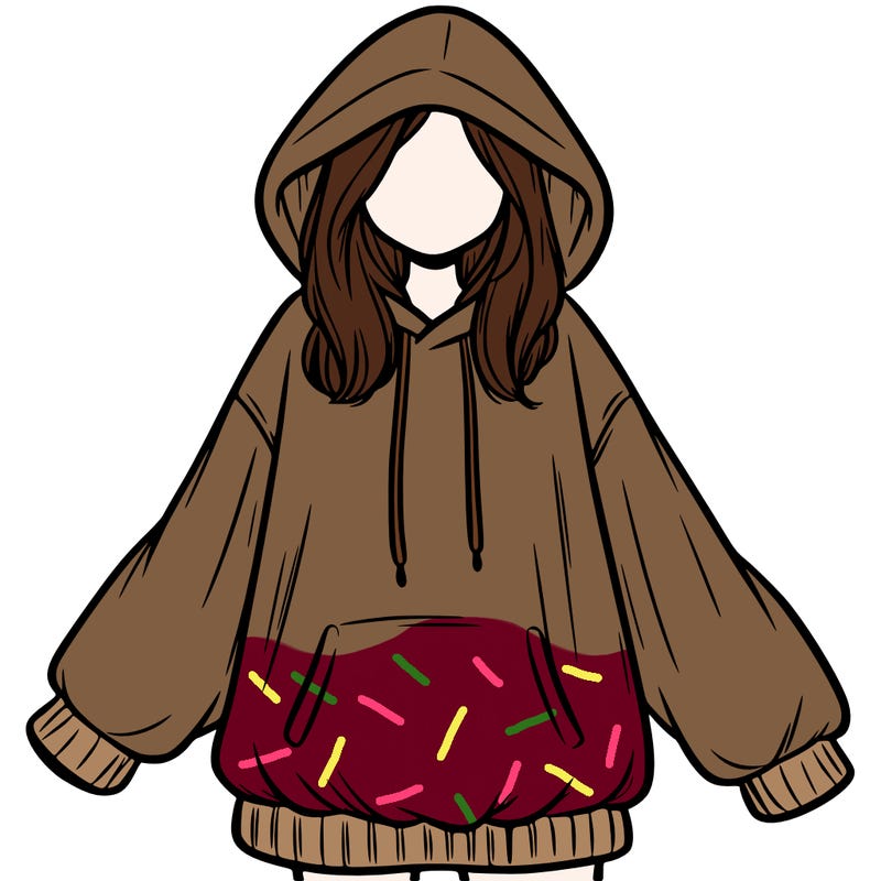 girl in oversized hoodie