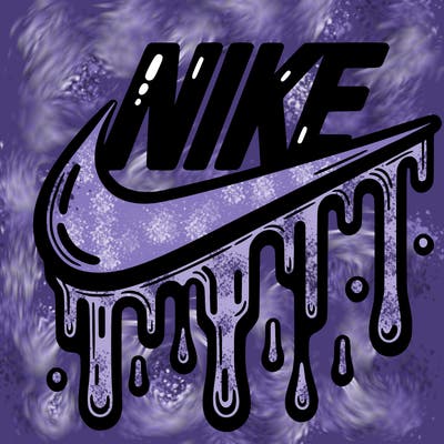 dripping nike logo