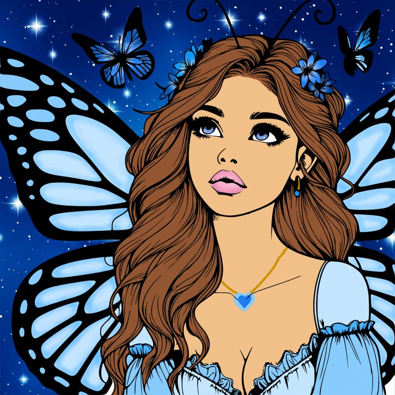 butterfly fairy realistic girl