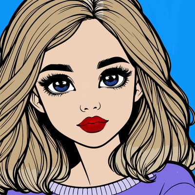 realistic girl whith cute eyes