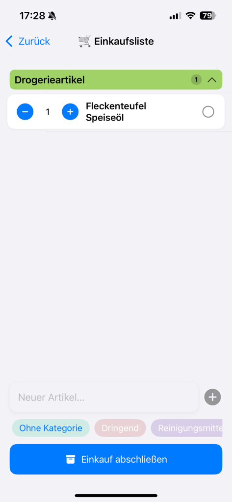 Mealie Recipes - The shopping list interface of the Mealie Recipes app featuring synchronized items and categories.
