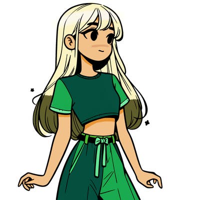 girl in a cute crop top