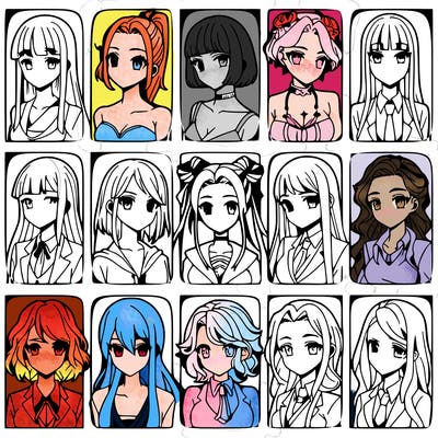 girls that look diffrent anime