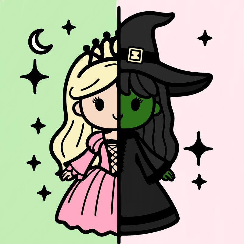 split princess and witch