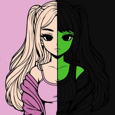 realistic girl split