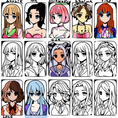 girls that look diffrent anime