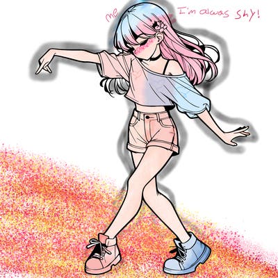 realistic girl danceing