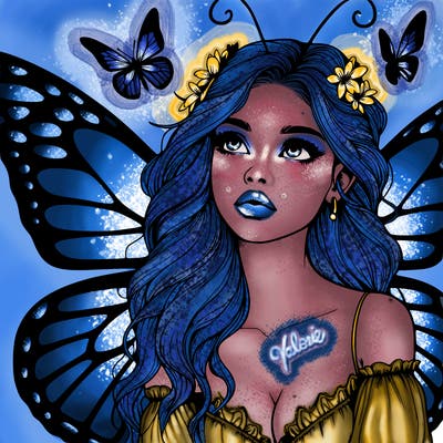 butterfly fairy realistic girl