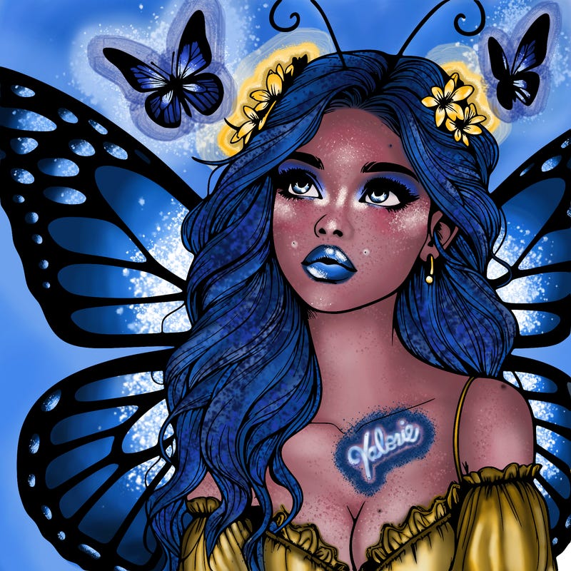 butterfly fairy realistic girl