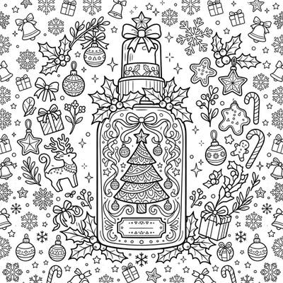 Combine your love for beauty and holiday cheer with this charming Makeup Primer Christmas coloring page. It's packed with intricate festive details, offering a unique and delightful coloring experience for all.