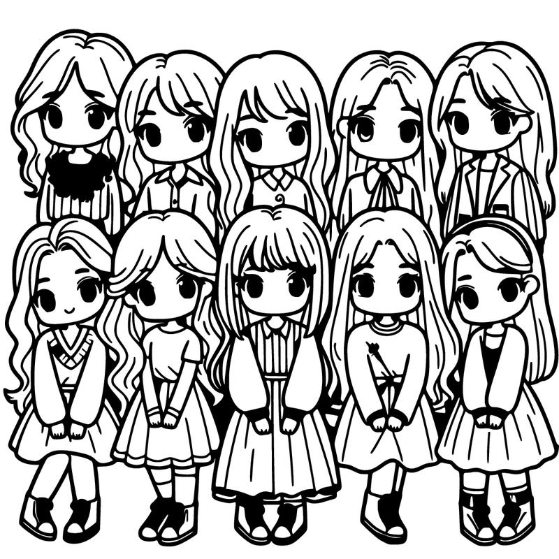 a group of 10 girls