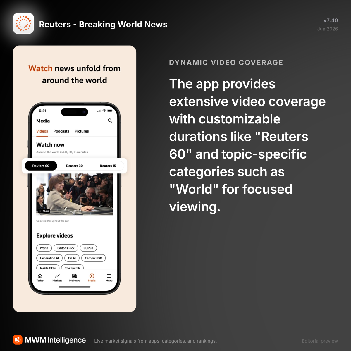 Reuters - Breaking World News - News App | MWM