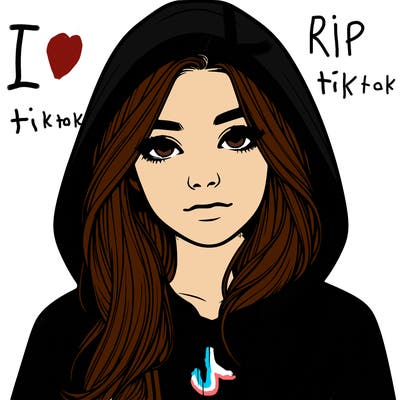 realistic girl with a hoodie