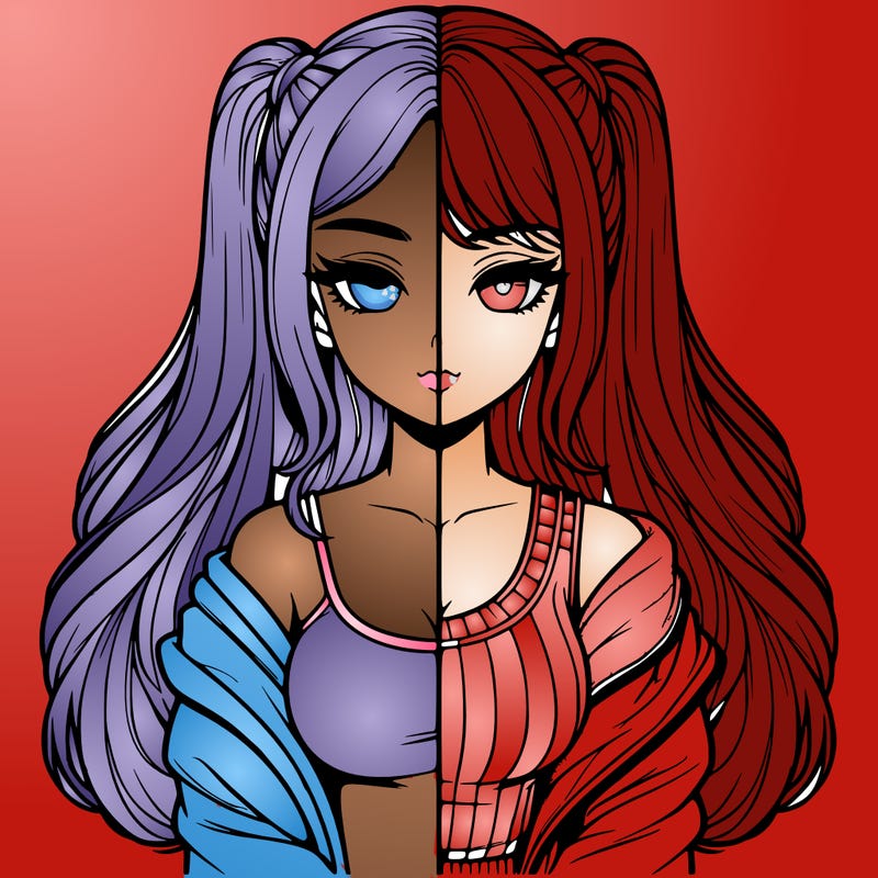 realistic girl split