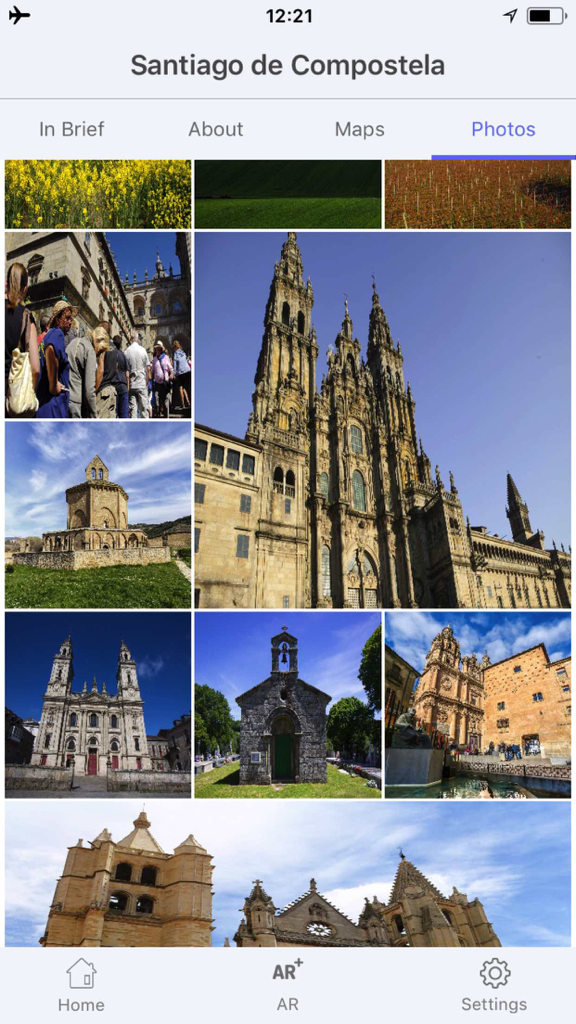 Santiago de Compostela Tourism - Galleria fotografica che mostra monumenti e cattedrale nell'app turistica di Santiago de Compostela