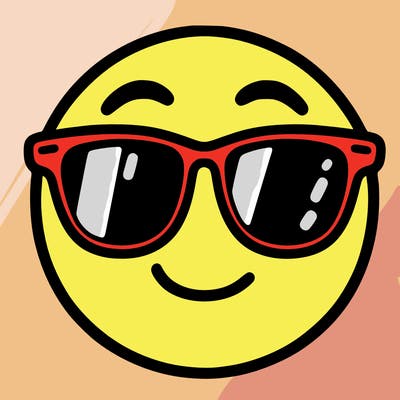 emoji with sunglasses