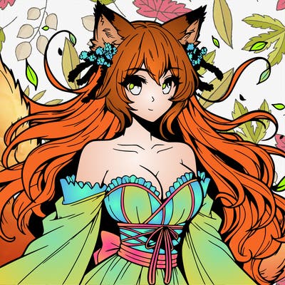 manga character and beauty woman woolf