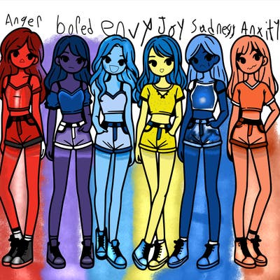 a group of girls wearing crop tops and shorts