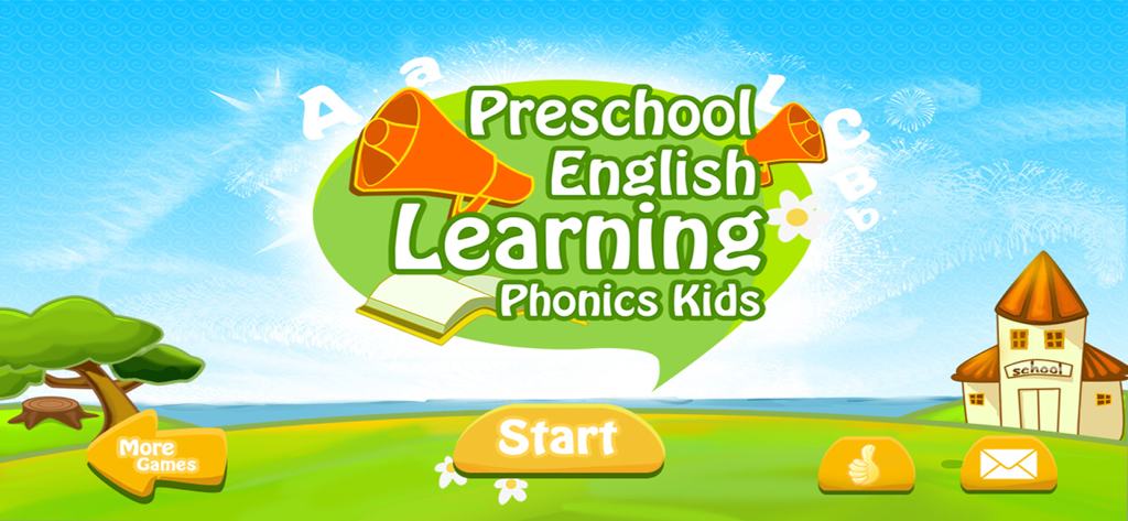 Phonics foundation - ABC Sound - Start screen of the Phonics foundation ABC Sound preschool learning app