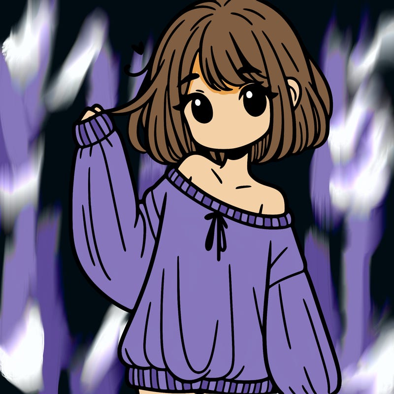 girl in baggy sweater hanging off her shoulder