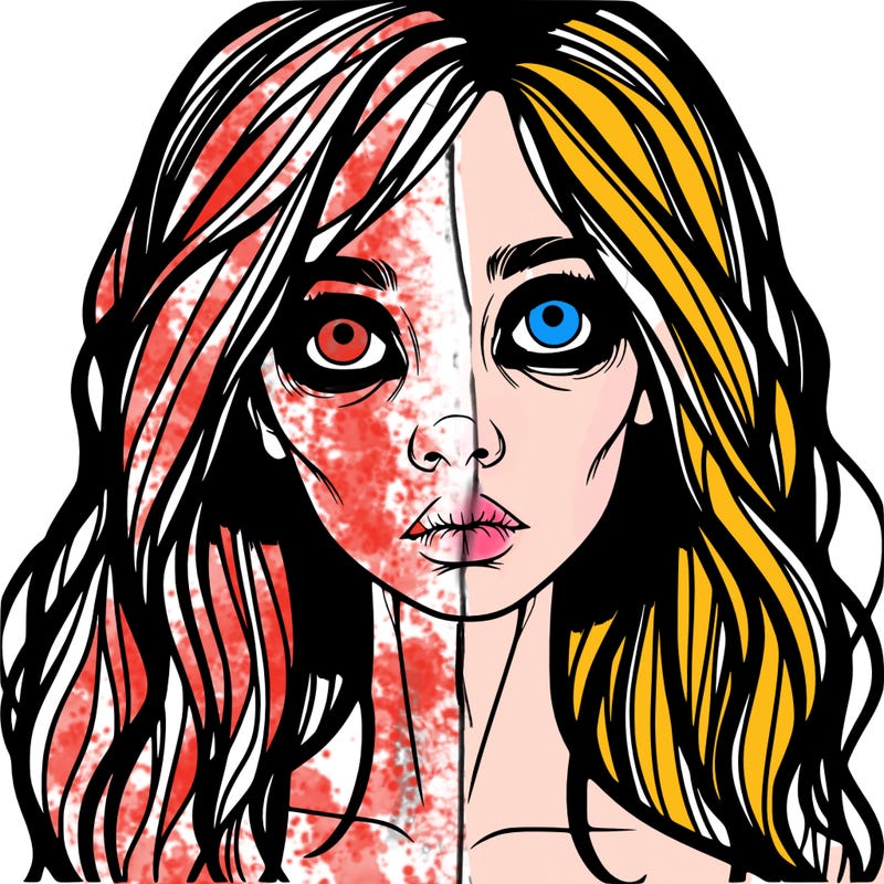 scary beautiful realistic girl