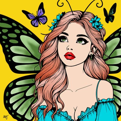 butterfly fairy realistic girl