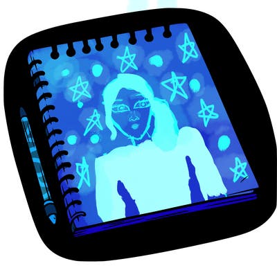 a blank sketch pad