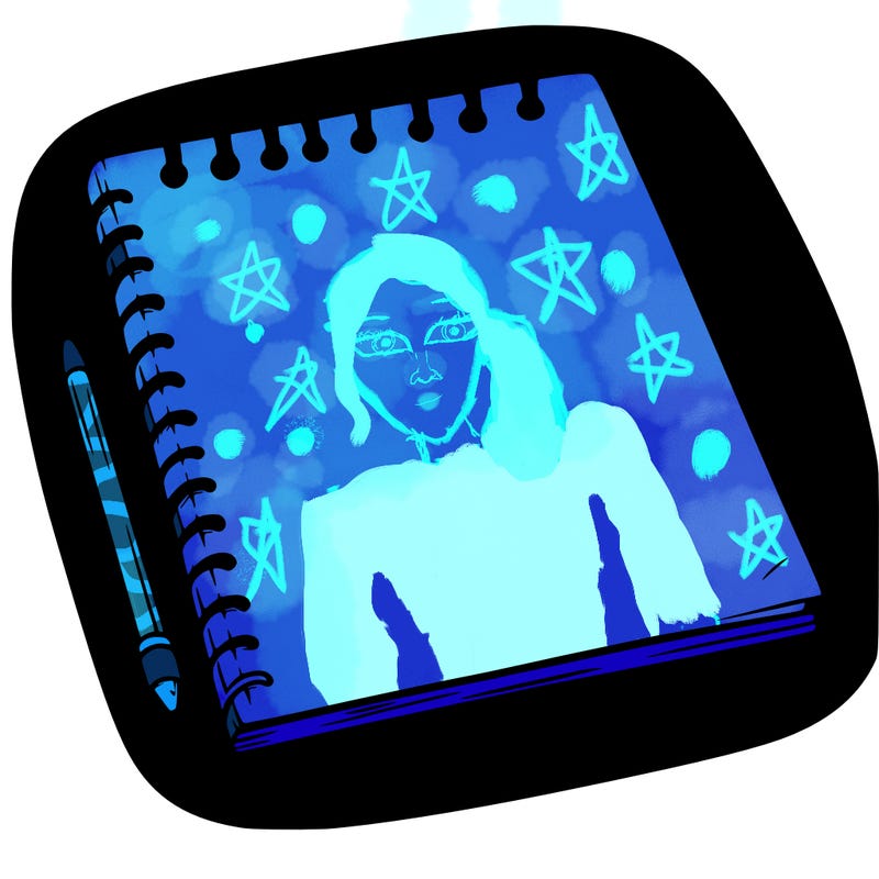 a blank sketch pad
