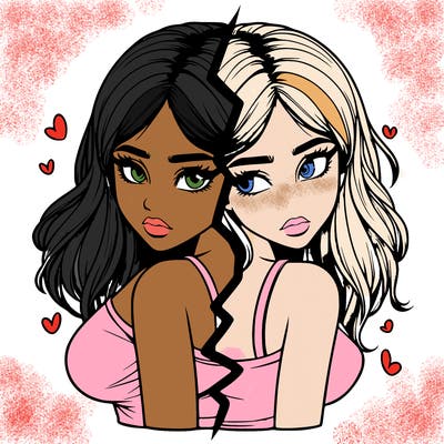 realistic girl split