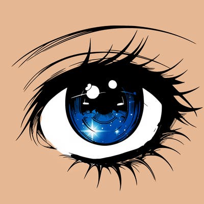 realistic anime eye fenale anime eye