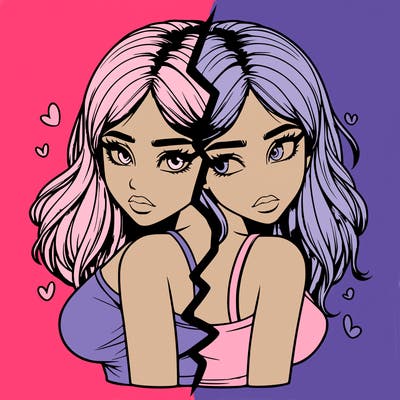 realistic girl split