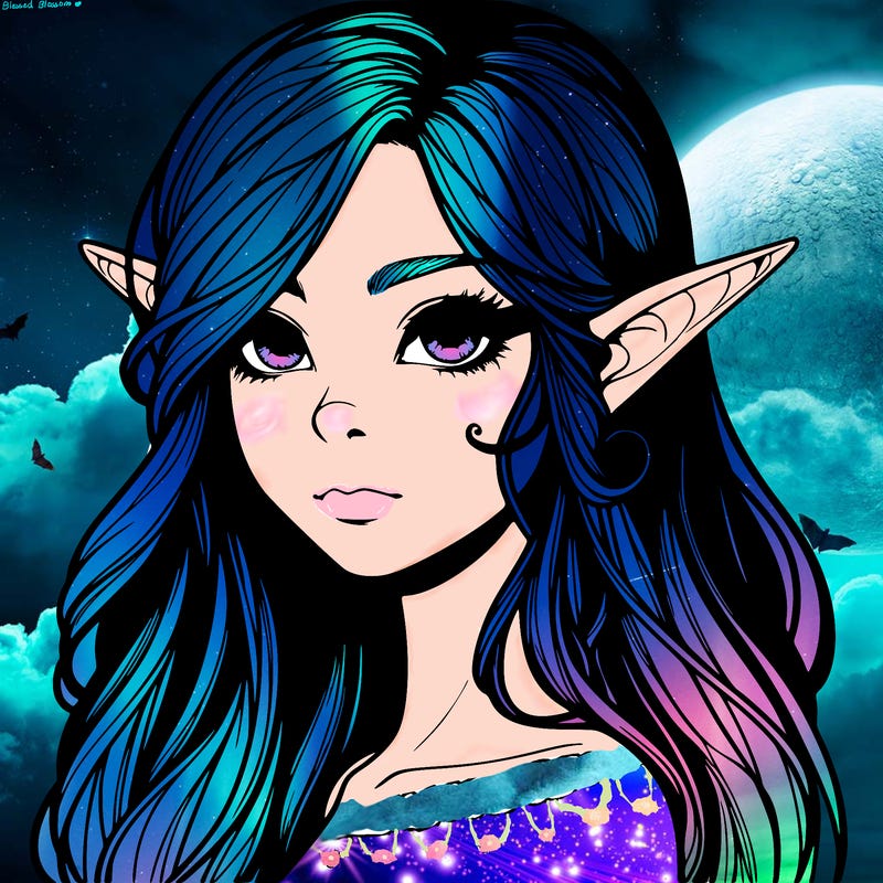 elf girl realistic dark fantasy