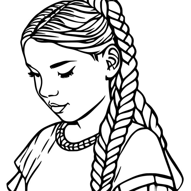 girl with a braid