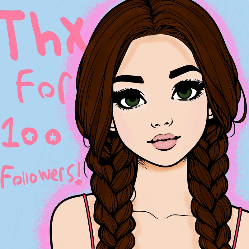 realistic girl with braids