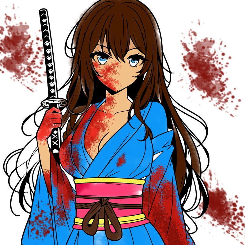 woman anime with sword