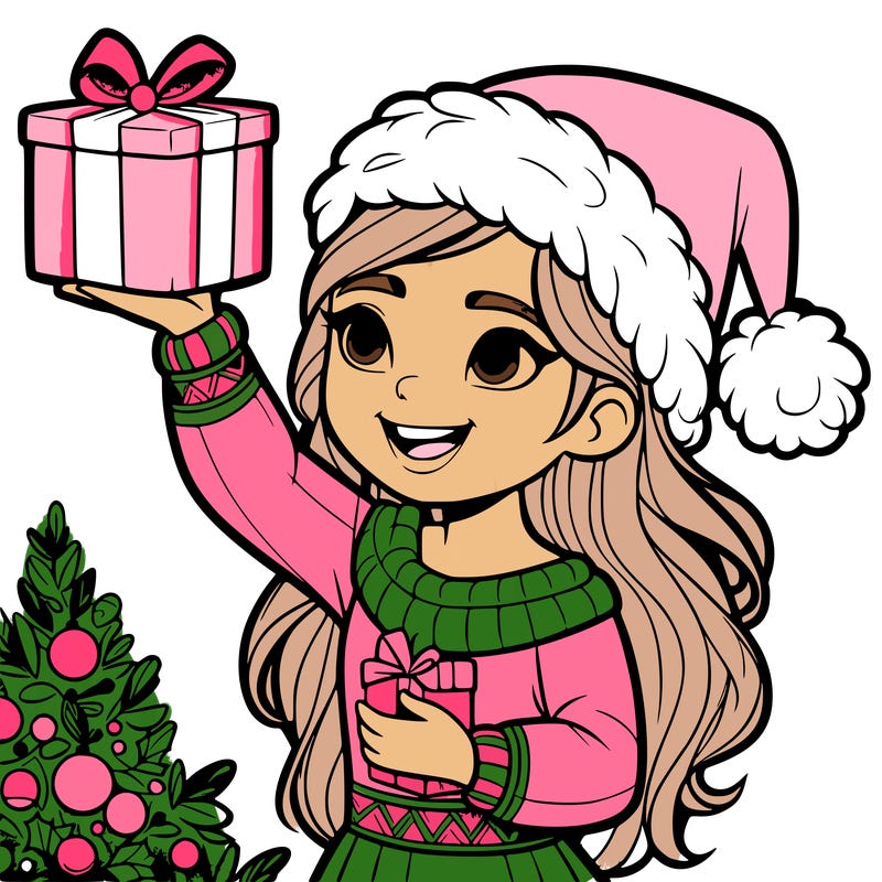 christmas girl realistic