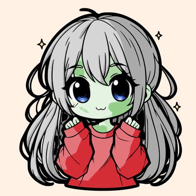 cute anime girl long hair