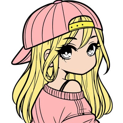 girl with a backward hat on