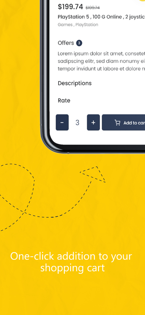WeOrder Iraq - A screenshot of the WeOrder Iraq app showing the one-click add to shopping cart feature for a product.