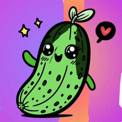 cute, cucumber