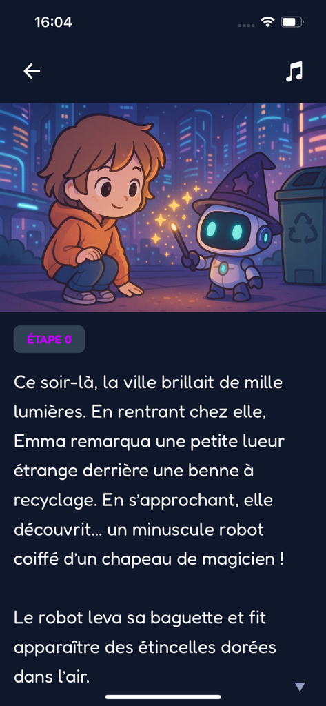 eBooKids - A girl named Emma discovers a small robot magician in an interactive children story from eBooKids.