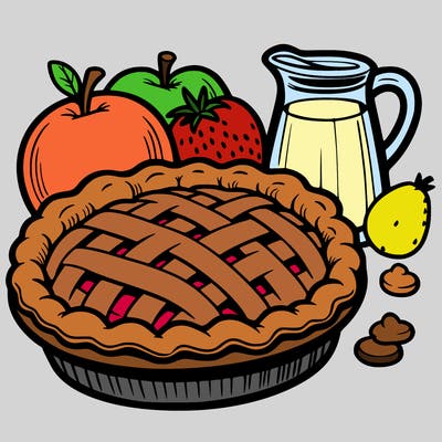 a pie of food