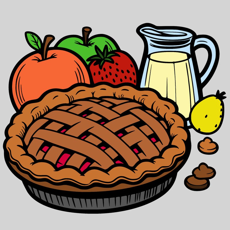 a pie of food
