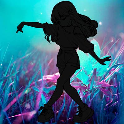 realistic girl danceing