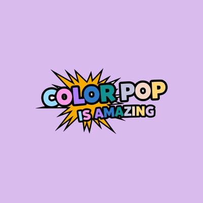 color pop is amazing 

style:color pop logo