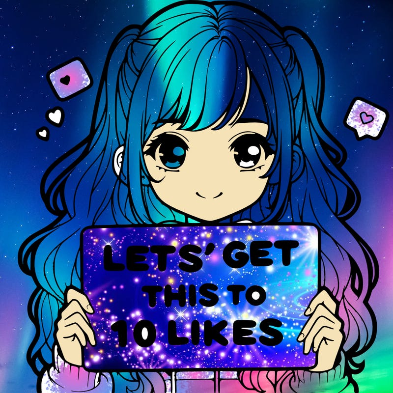 girl holding up sign that says let’s get this to 10 likes realistic