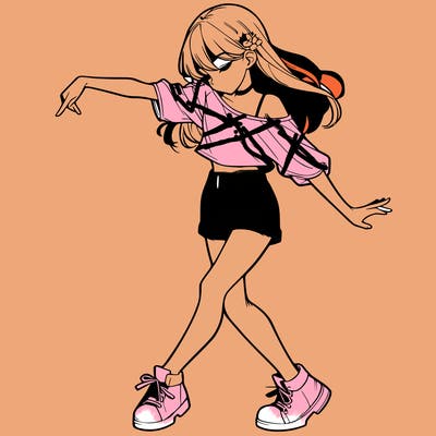 realistic girl danceing